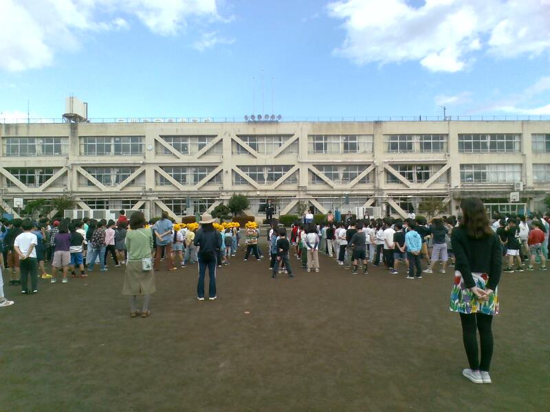 今日の全校朝会の様子