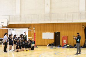 部活動写真撮影。