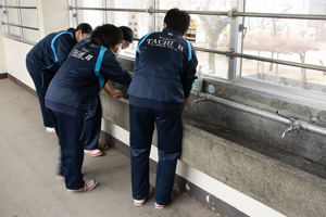 流しの水は冷たい！