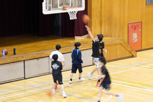 男子バスケットボール部。