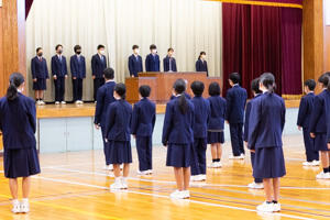 生徒会朝礼。